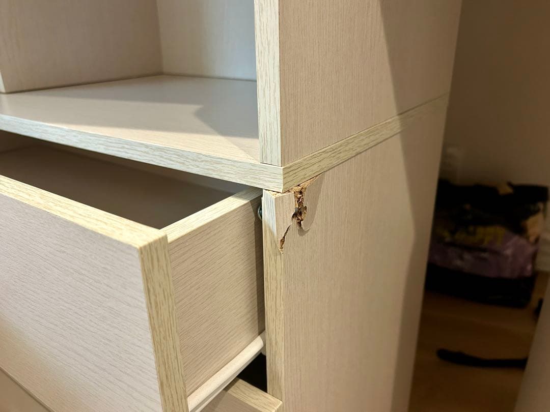 【引き取り限定】ニトリ　システムベッド　ホワイト 学習机　洋服棚