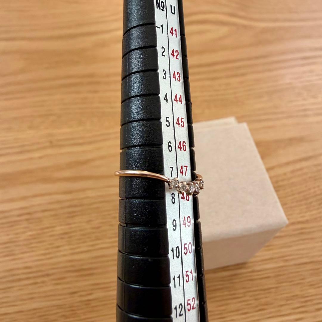 【試着のみ】ete K10 MPG リング グレーダイヤモンド 7号