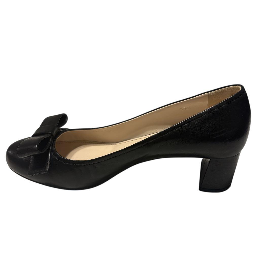 ［美品］PRADA プラダ パンプス リボン　黒　ブラック　24.5cm