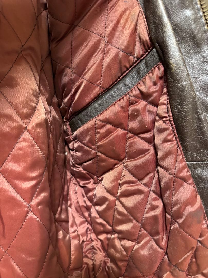 【AVIREX】レザージャケット茶S