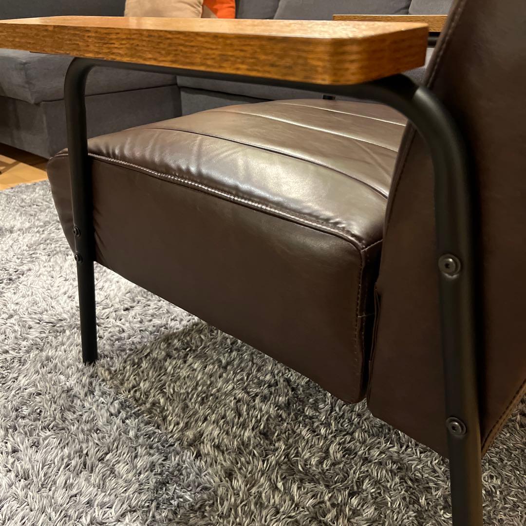 ニトリ1人掛けソファ (Nシールド ステイン2KD DBR)