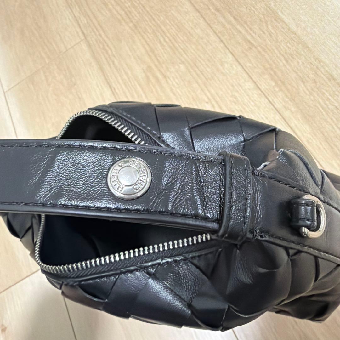 Ivette イヴェット ウーブンショルダーバッグ - ノワール