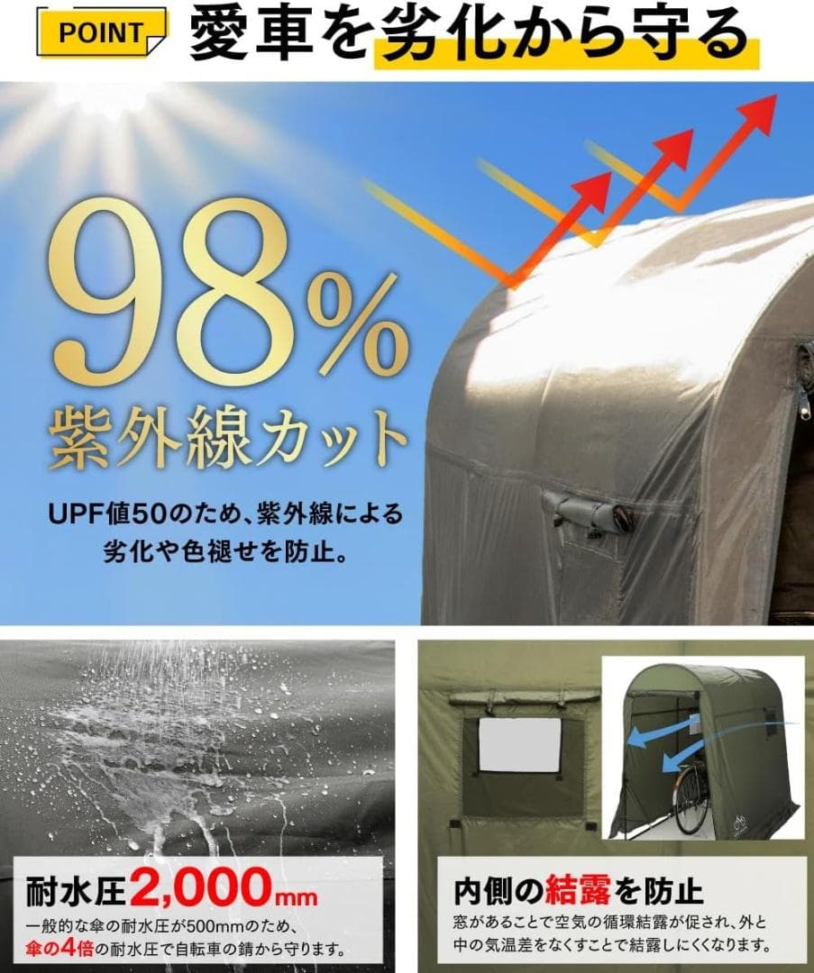 PYKES PEAK バイクシェルター Sサイズ