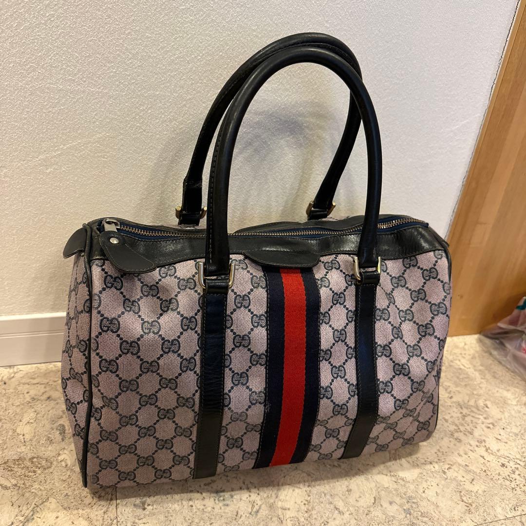 GUCCI GGキャンバス ボストンバッグ　鑑定済