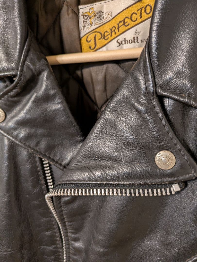 【米国製】size 40 schott ダブル ライダース 618 黒 ブラック