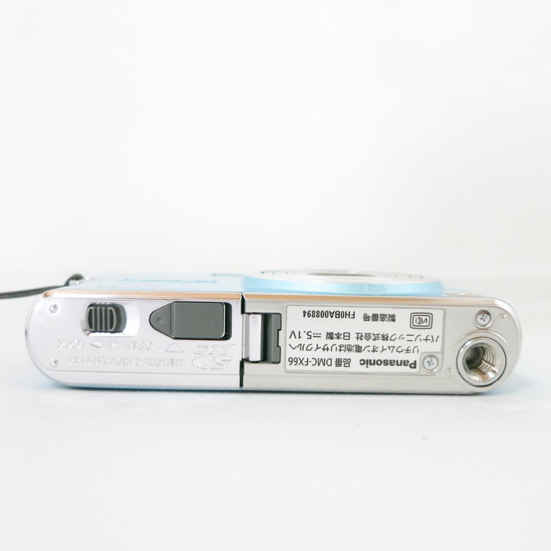 美品☆Panasonic LUMIX DMC-FX66 ライトブルー デジカメラ
