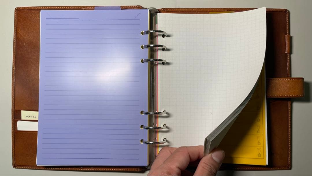 ￼【美品】システム手帳/ダ・ヴィンチ / ロロマクラシック　A5 ブラウン