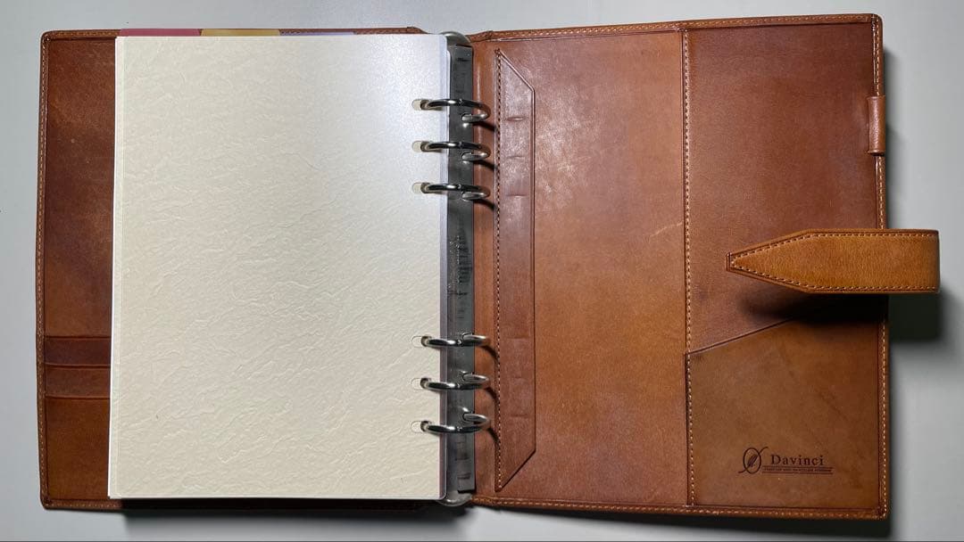 ￼【美品】システム手帳/ダ・ヴィンチ / ロロマクラシック　A5 ブラウン