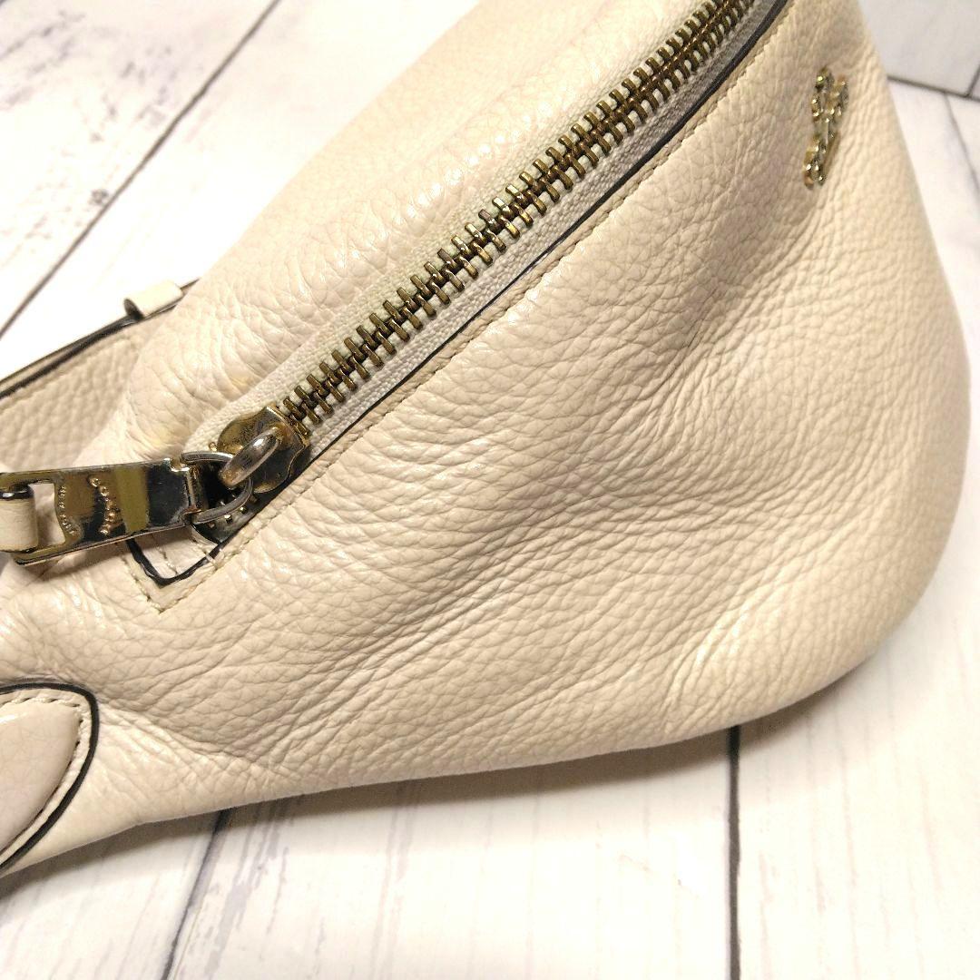 COACH　ウエストポーチ　シボ革　ロゴ　オールレザー　M1980-F48738