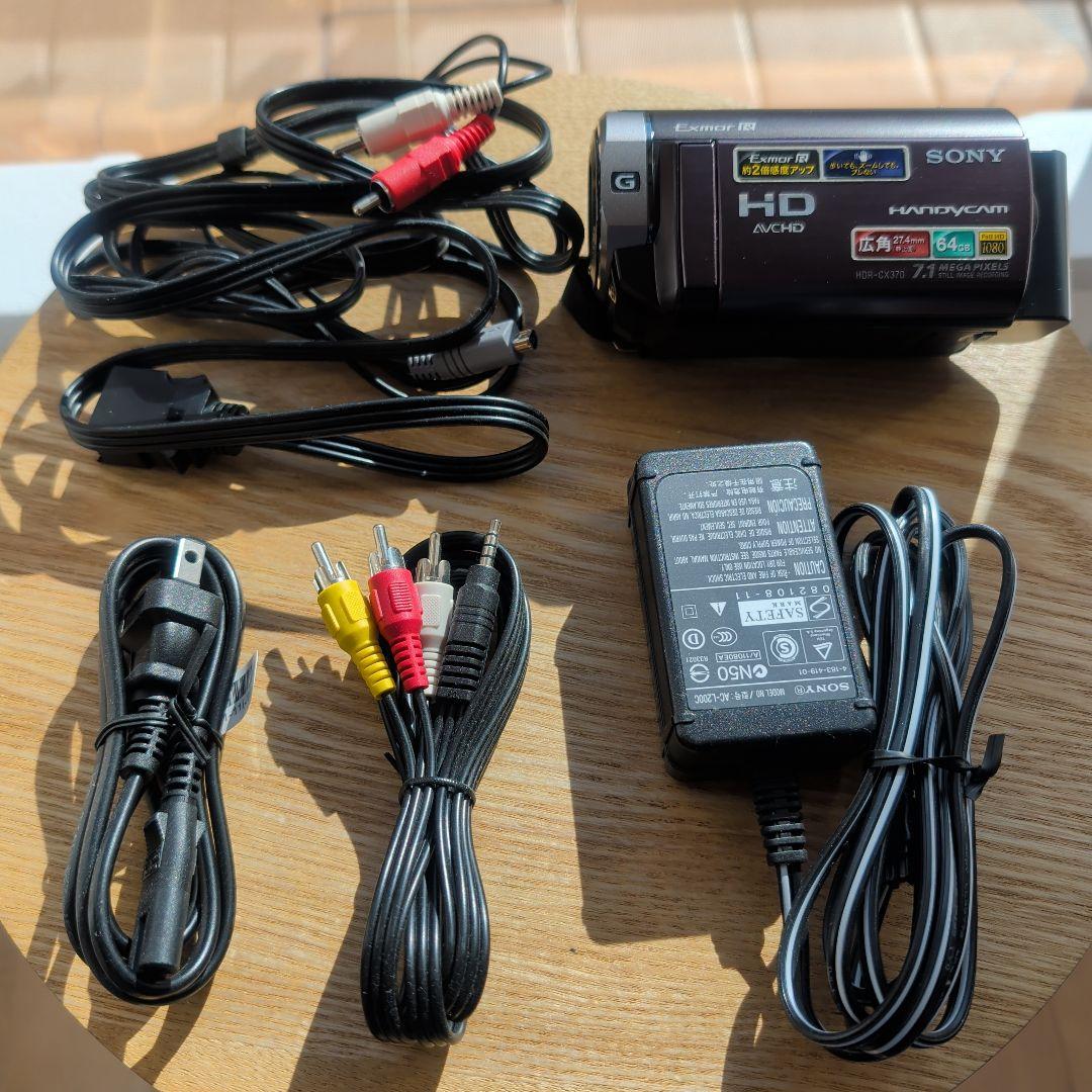 SONY HDR-CX370 ビデオカメラ本体＋純正バッテリー