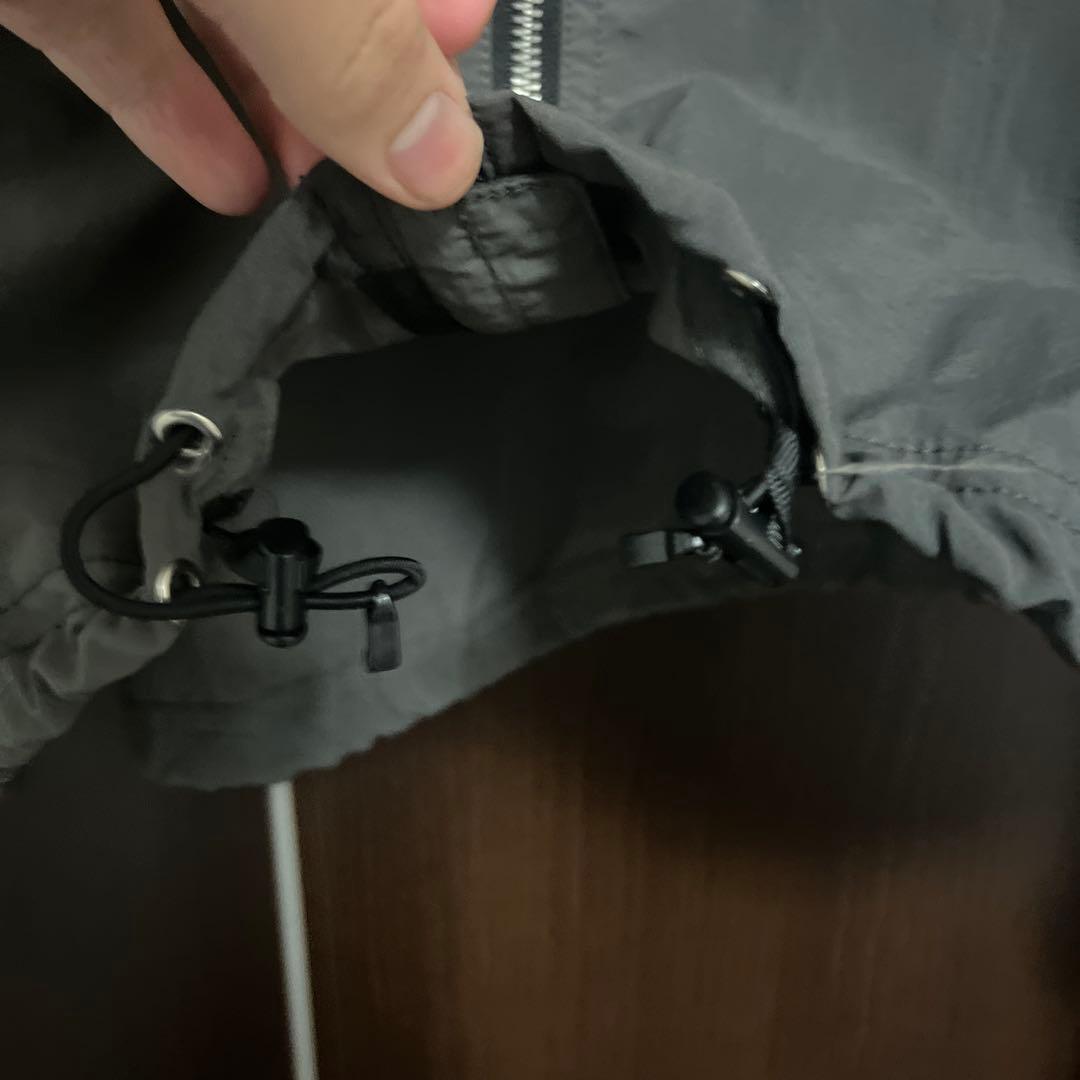 STUSSY ナイロンジャケット XL グレー バックロゴ シェルジャケット