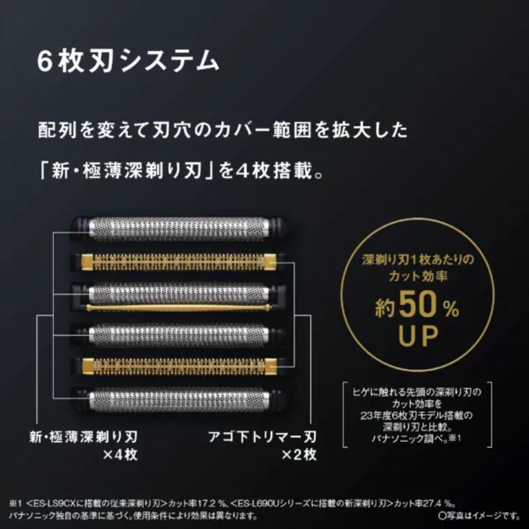 新品パナソニック ES-L690U-KラムダッシュPRO6枚刃 全自動洗浄充電器