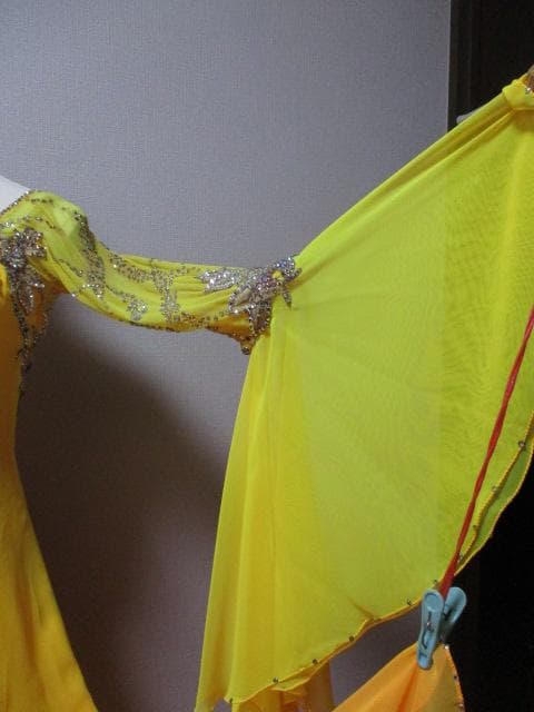 社交ダンス Sunnise/Mango　 イエローオレンジ グラデーションドレス