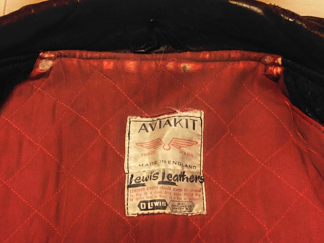 【貴重】60's ルイスレザー ブロンクス ヴィンテージ D LEWIS期