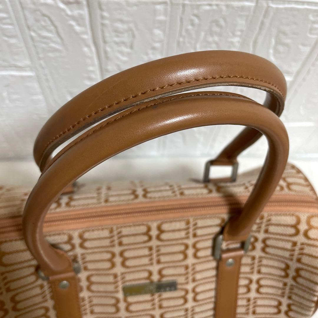 訳あり BALENCIAGA バレンシアガ BBロゴ 総柄 ミニボストンバッグ