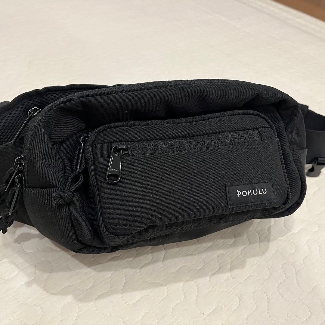 【美品】POMULU 2WAY ヒップシート　ブラック
