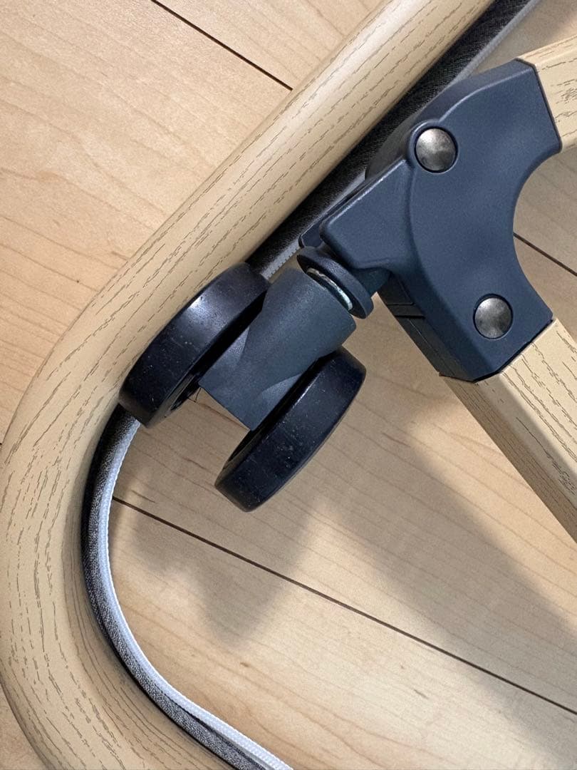 美品 防水パッド付き ベビーベッド hzdmj 添い寝ベッド　ミニ グレー