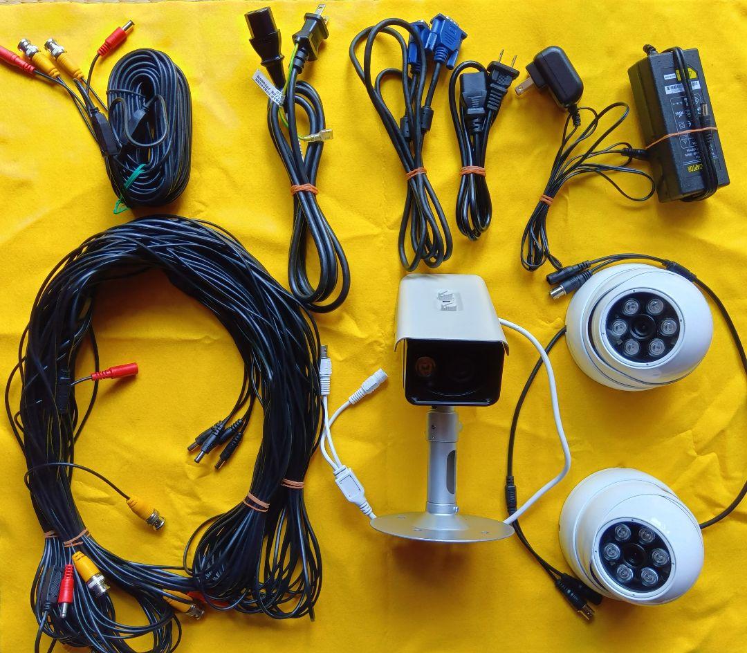 防犯カメラ2台とSamsungモニターセット