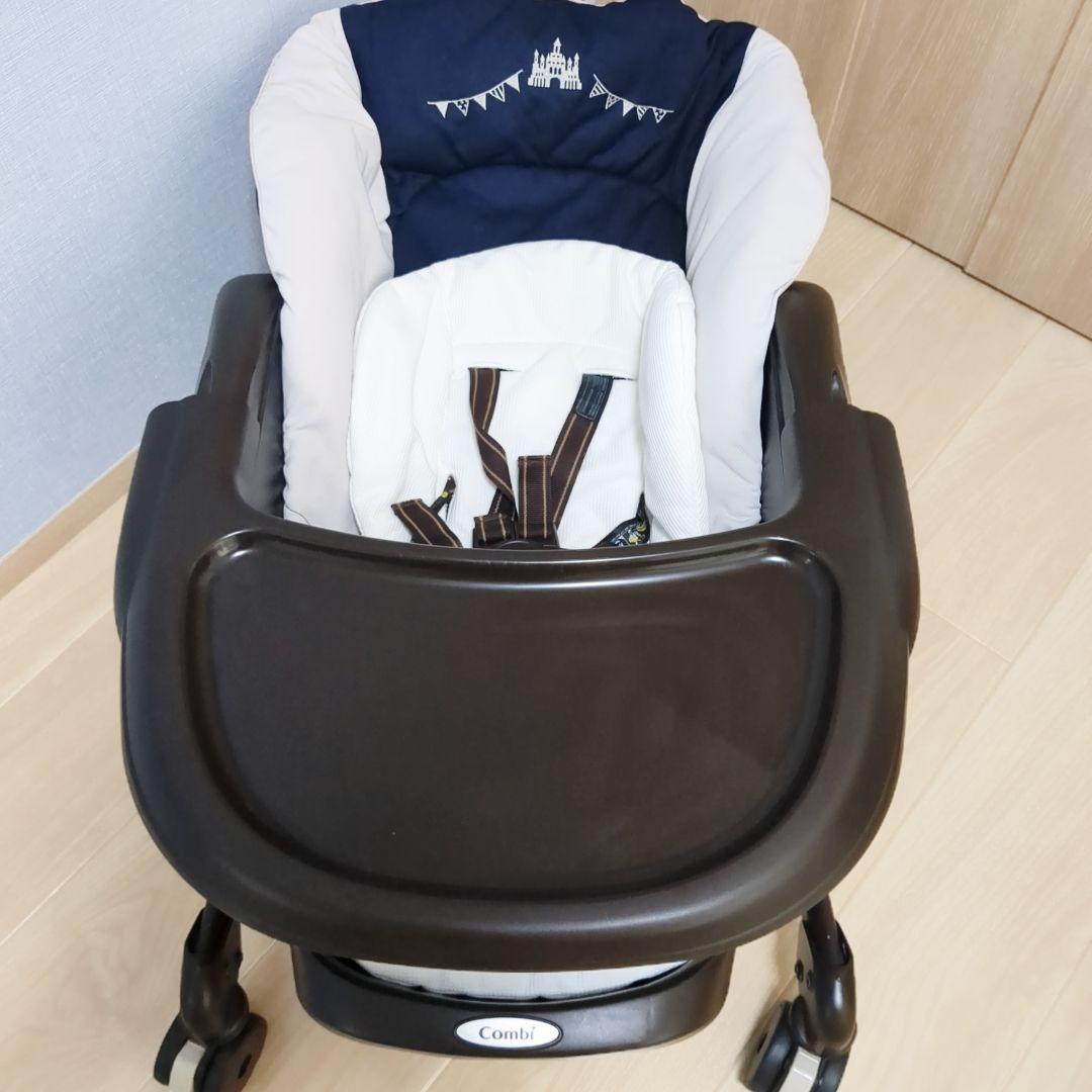 【美品】コンビ　combi　ネムリラ　ハイローチェア　手動　シンプライト