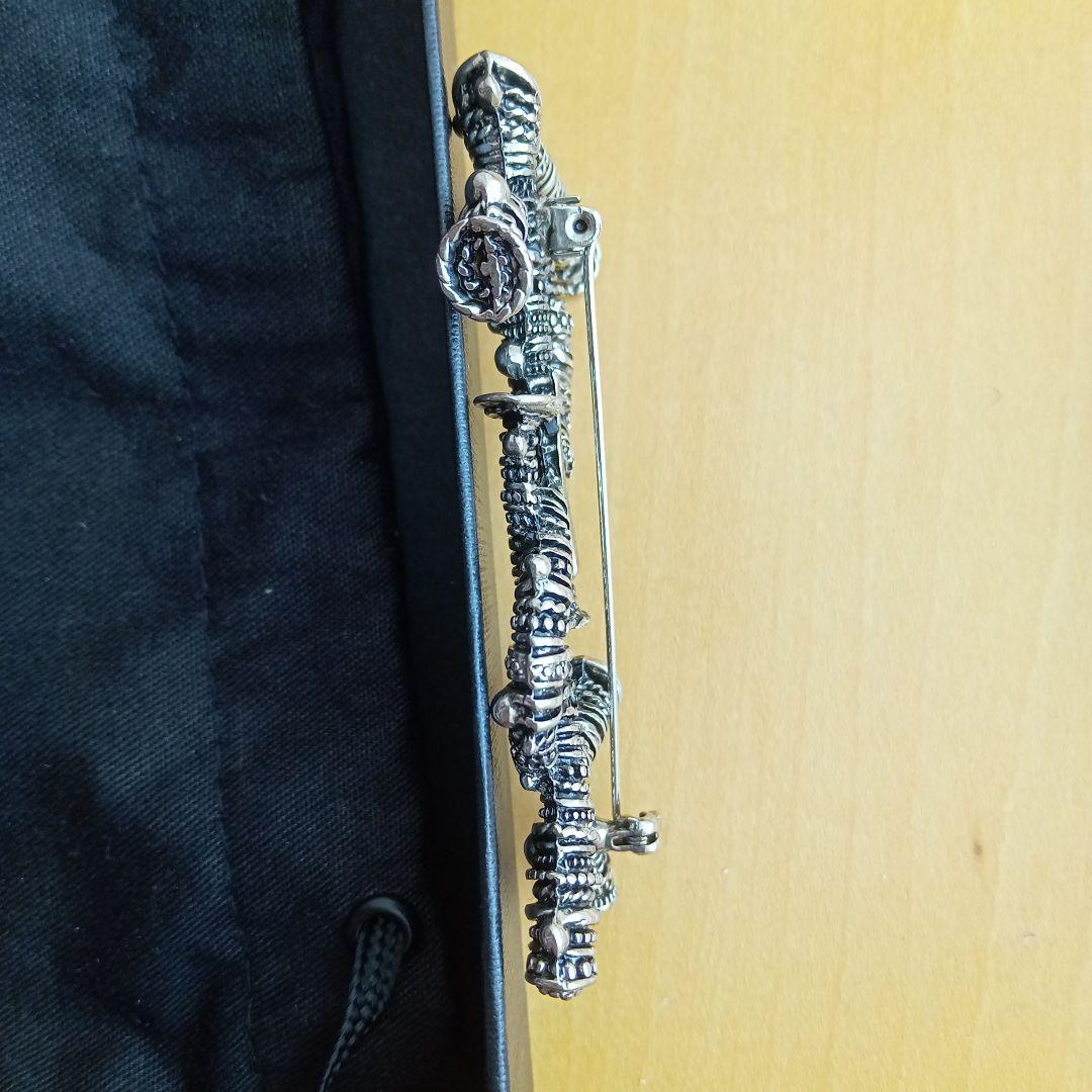 【希少】サンローラン ネジ OXIDIZED SILVER ブローチ