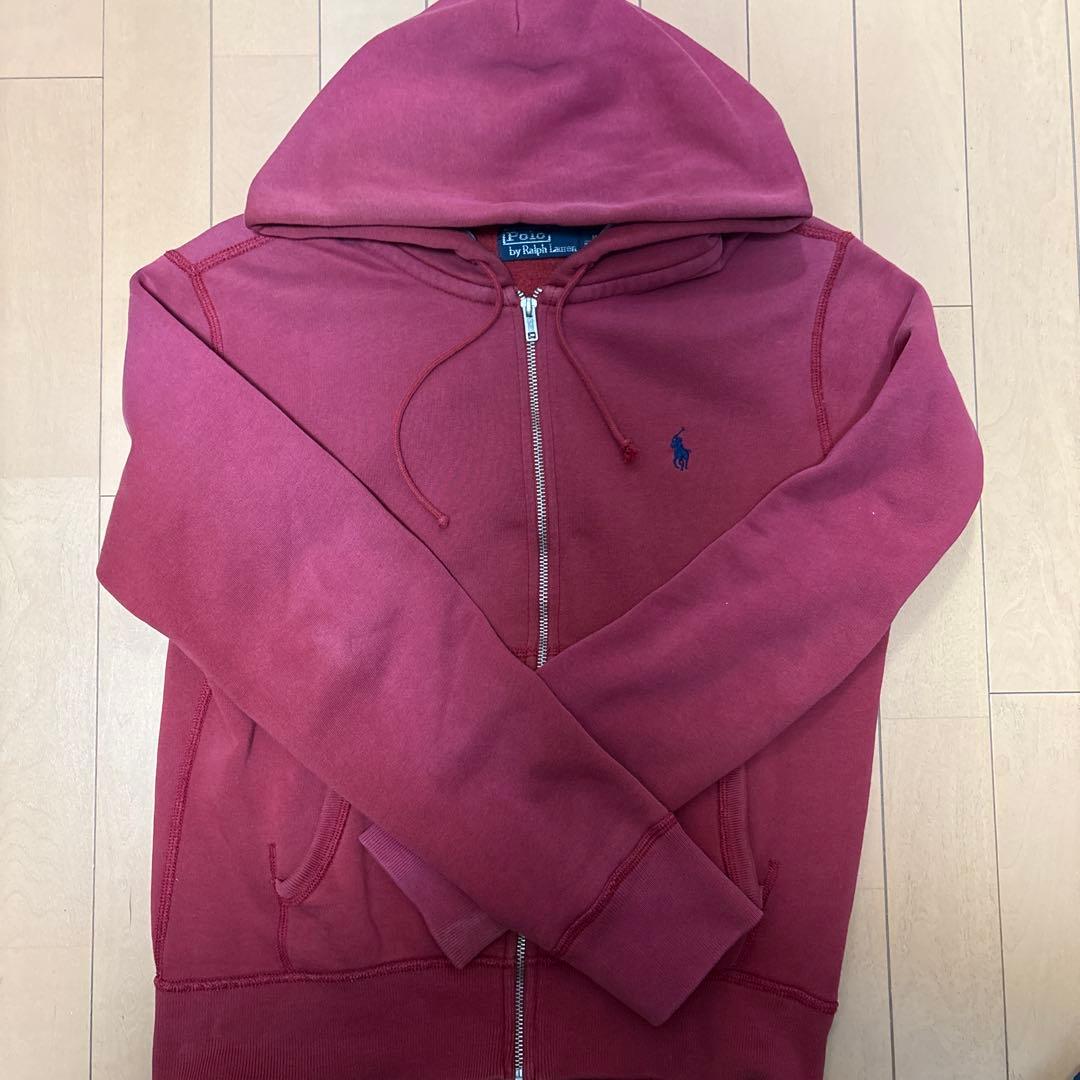 ポロ・ラルフ・ローレン フルジップパーカー バーガンディ