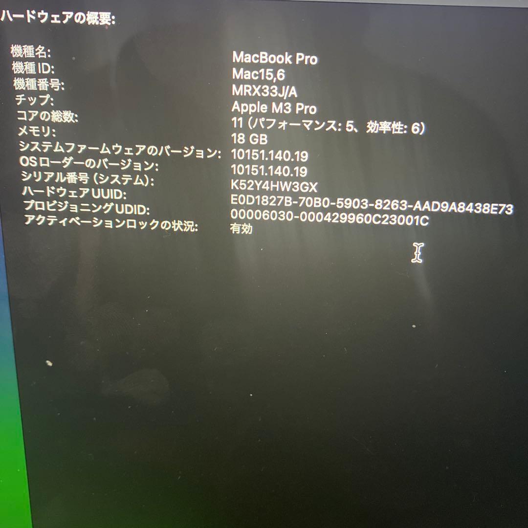 MacBook Pro (M3 Pro) 14インチ