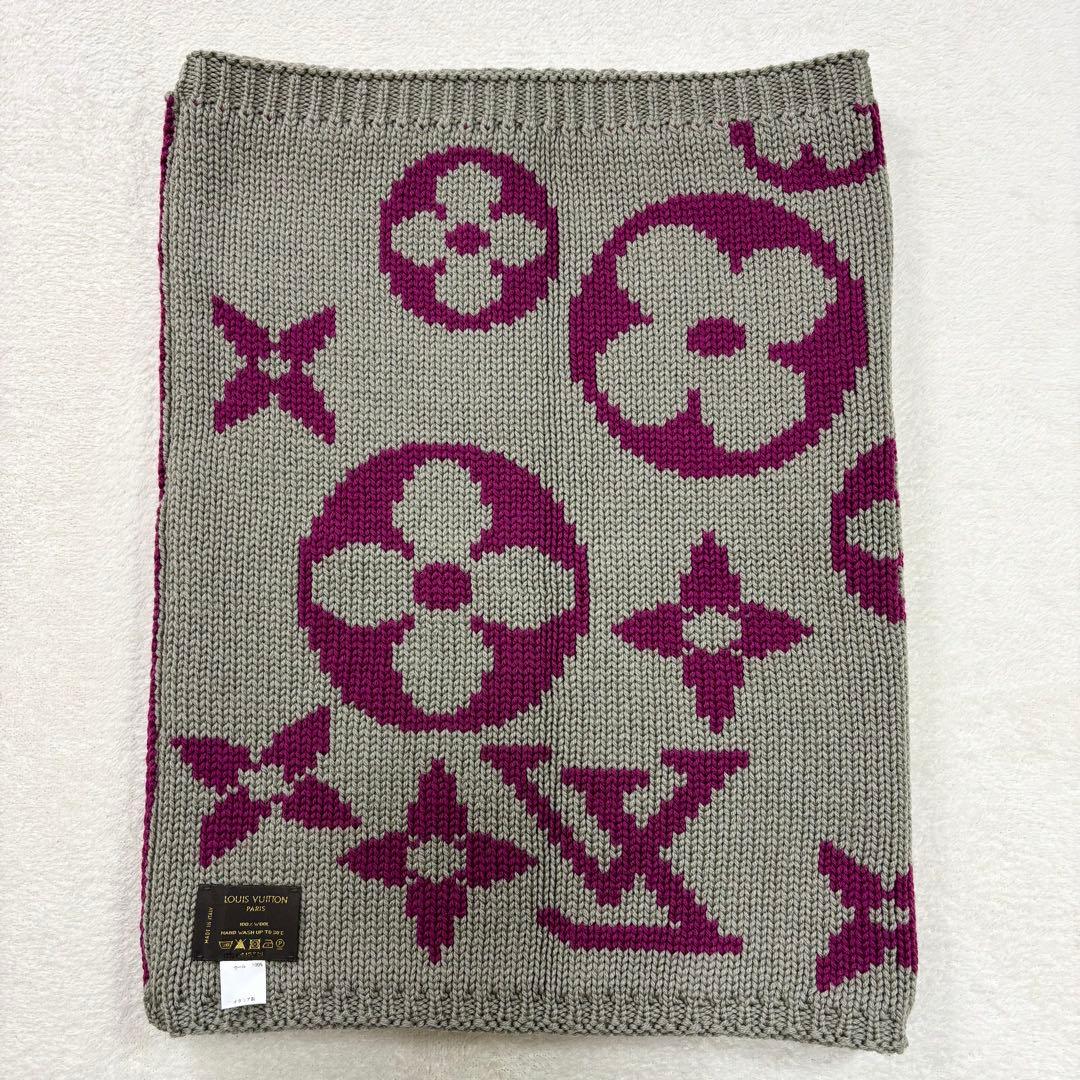 未使用級 ルイヴィトン スヌードグランフロア ネックウォーマー モノグラム