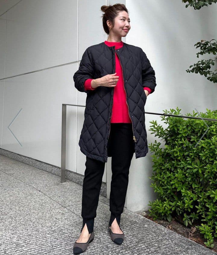 美品☆UNFILO アンフィーロ 2WAYキルティングダウンコート／アウター