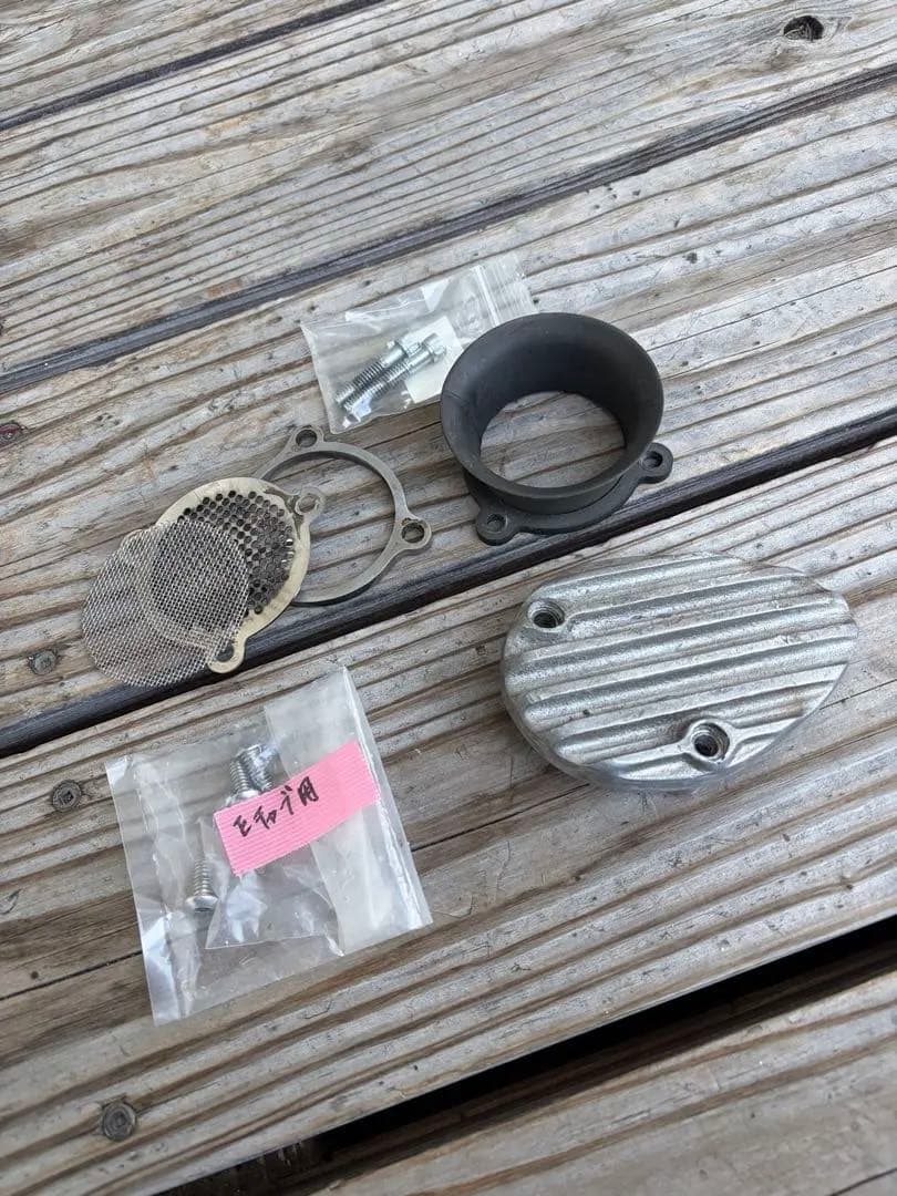 S&S製 Eキャブ 用 山本式ファンネル フィンタイプ キャブカバー セット