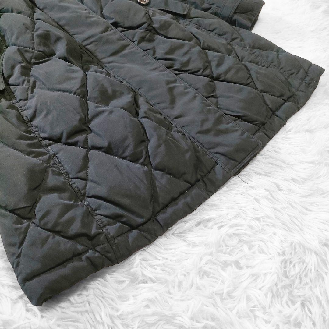 バーバリーロンドン　ダウンコート　フォックスファー　シャドーチェック　黒　40