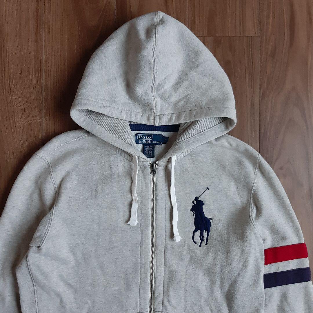 希少90s　ポロバイラルフローレン　オーバーサイズ　コンマージップ　サイドライン