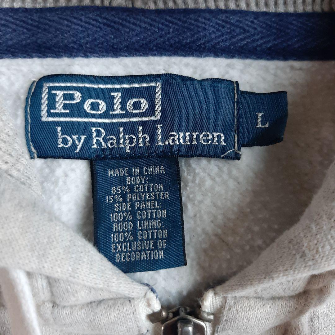希少90s　ポロバイラルフローレン　オーバーサイズ　コンマージップ　サイドライン