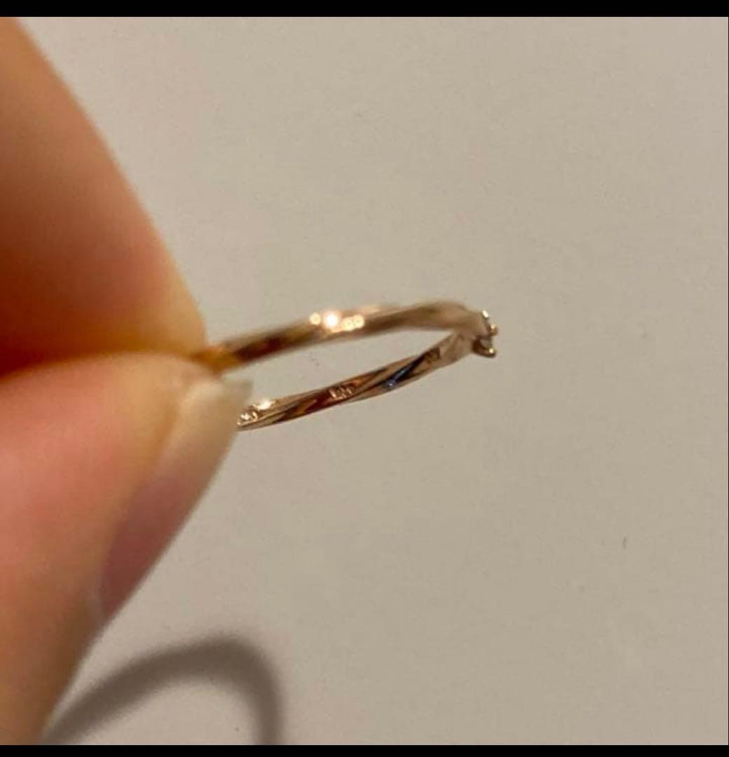 ete リング　ダイヤ　ピンクゴールド　7号