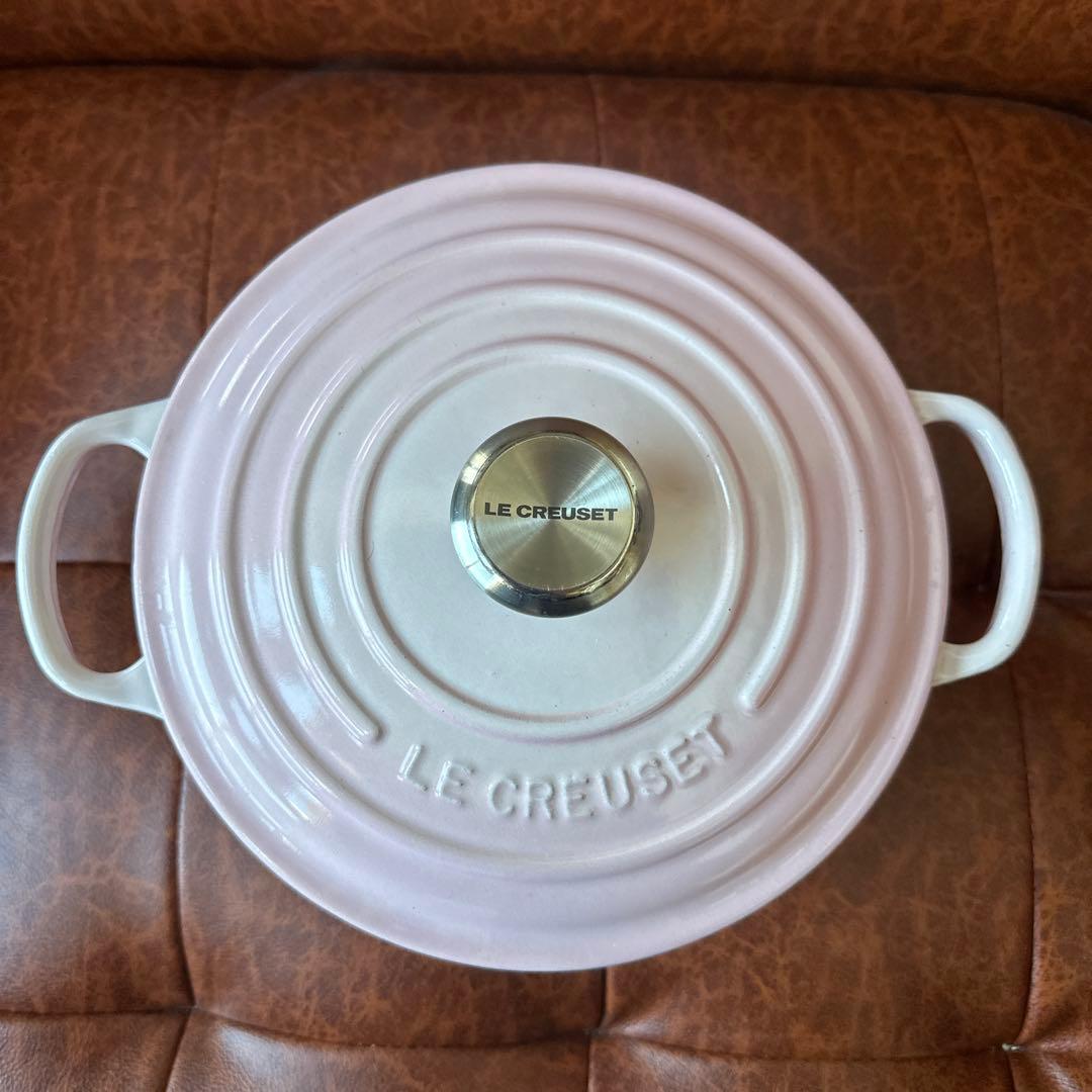 まー　ル・クルーゼ　ココットロンド　20cm　鍋　ピンク