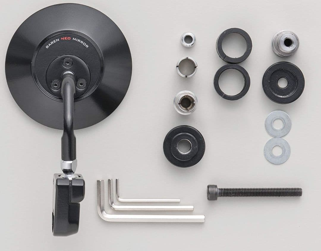 タナックス TANAX バイク用 バーエンドミラー 左右共通 丸型 2本セット