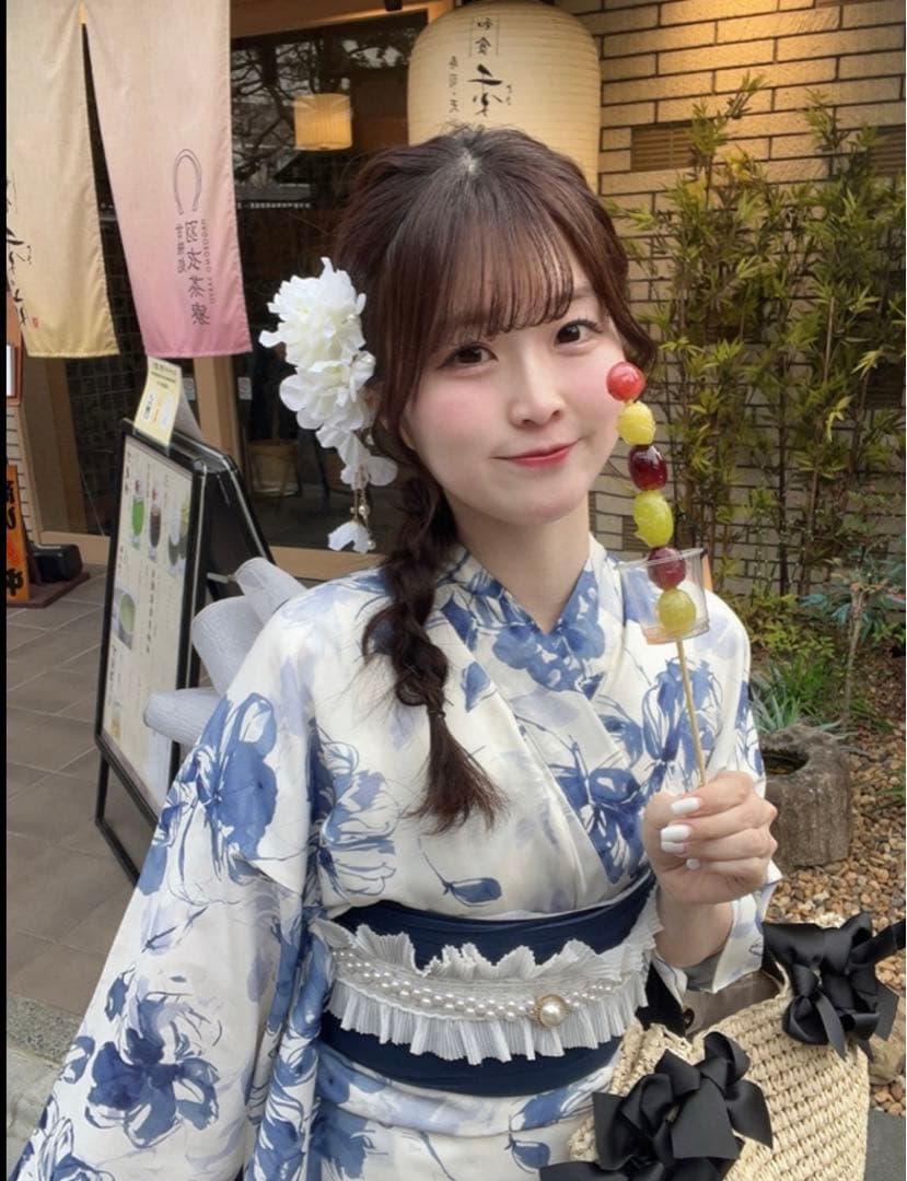 GRL 水彩花柄浴衣セット　fy028