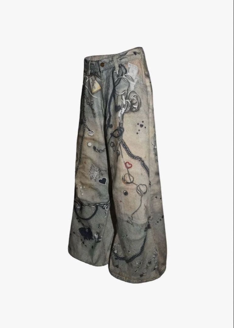 パンツ THE RED THREAD S print denim 1 toys