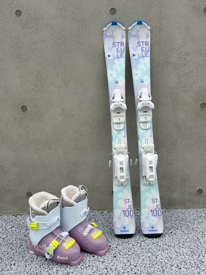 子どもスキー板セット　スキー板100cm　ブーツ19cm