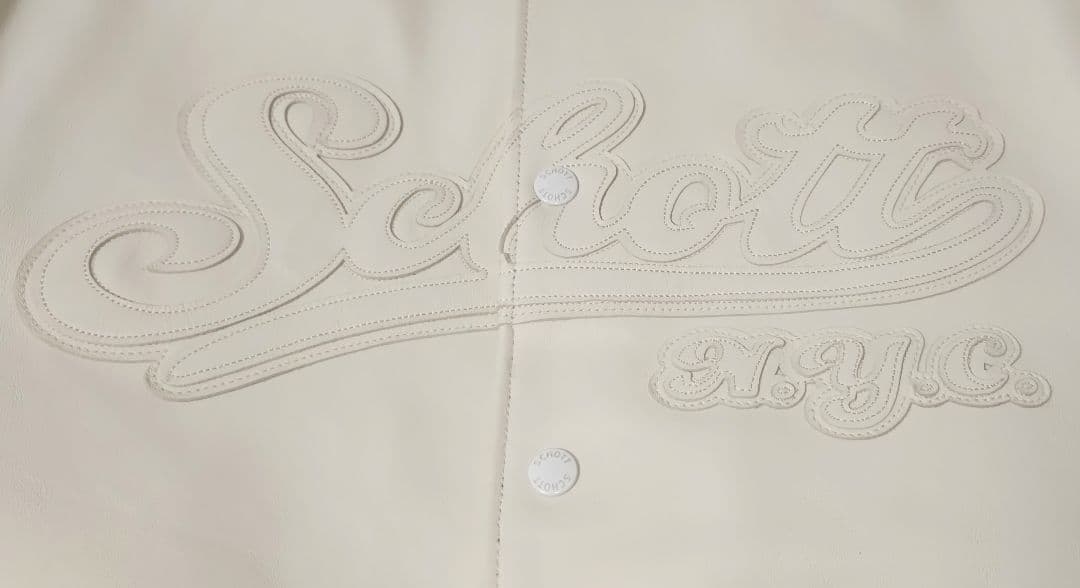 美品！Schott オールレザージャケット ホワイト