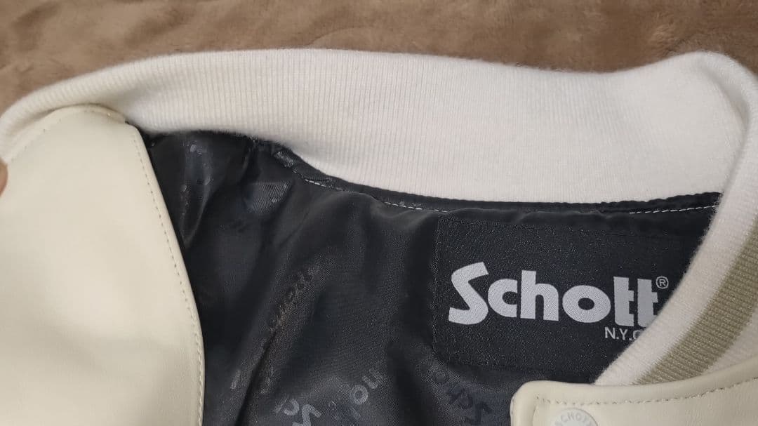 美品！Schott オールレザージャケット ホワイト