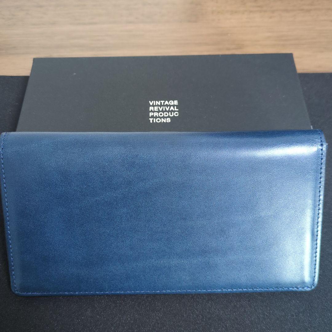 Loneo ネイビー レザー 長財布 日本製