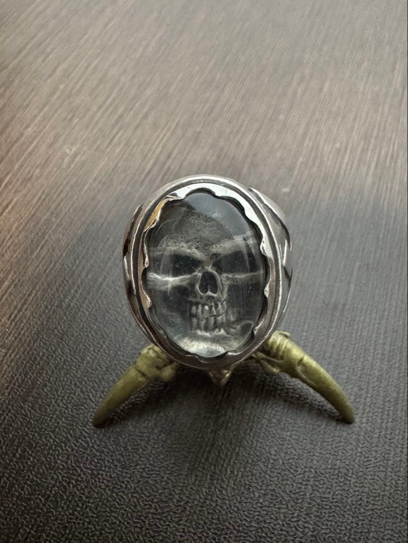 クレイジーピッグ クリスタルスカルリング 15.5号 XJAPAN hide着用