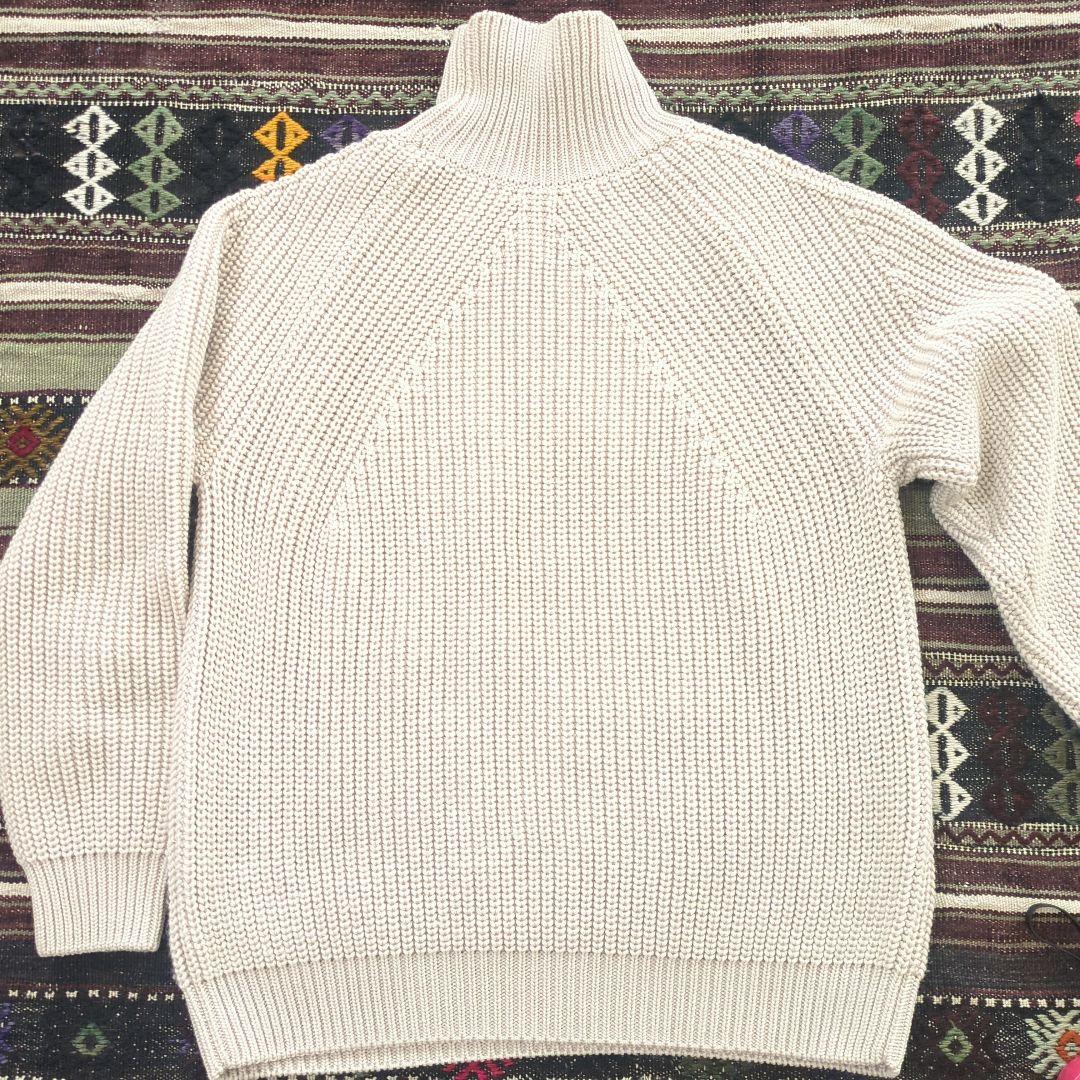 【美品】BATONER バトナー　シグネチャータートルネックニット　アイボリー