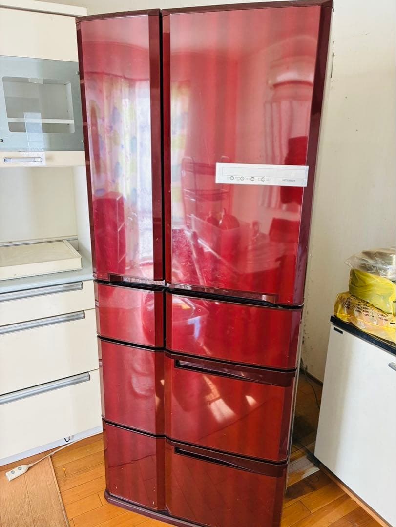 三菱 電気冷凍庫 冷蔵庫 565L 6ドア MR-G57N-R 動作品　製氷