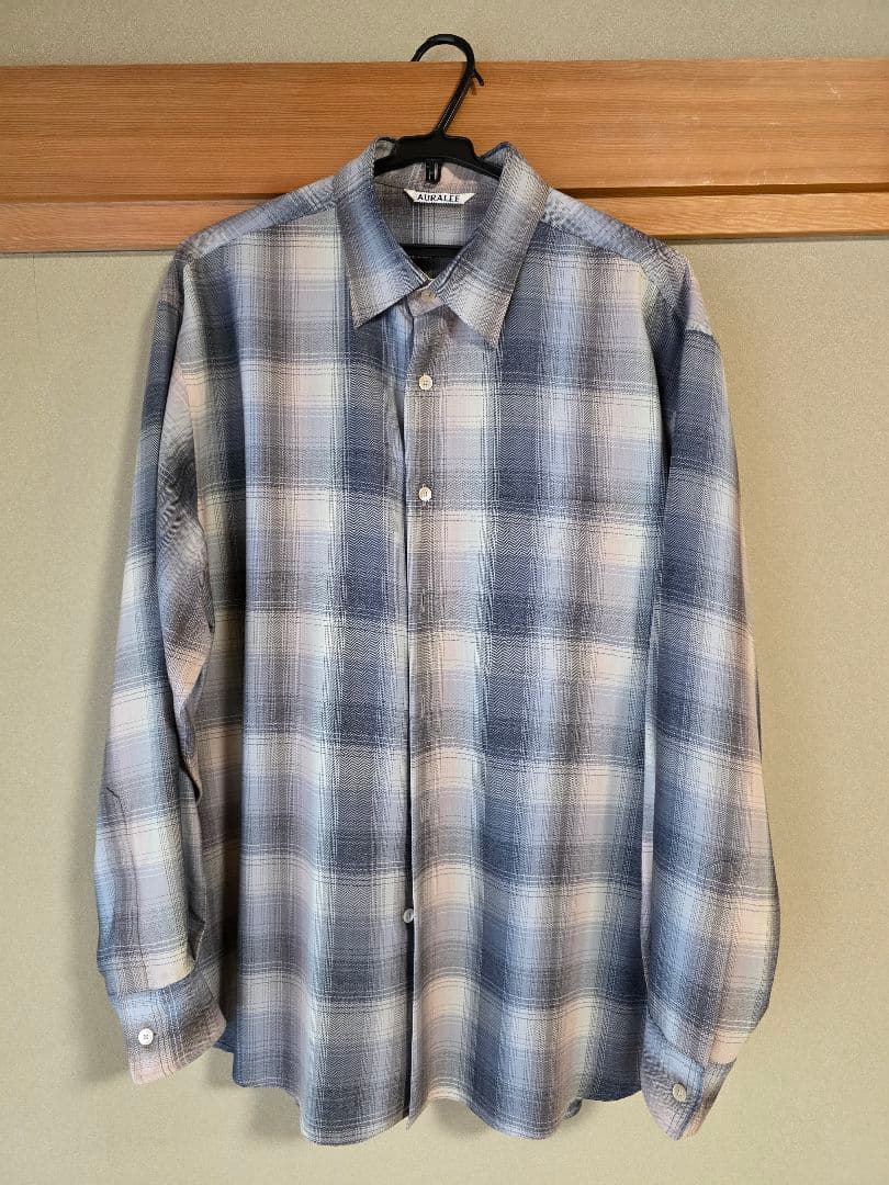 AURALEE SUPER LIGHT WOOL CHECK SHIRTサイズ3