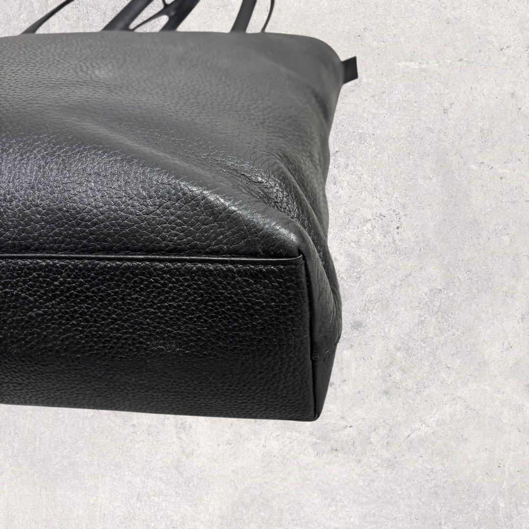 瀧治郎HushTug ハッシュタグ レザートートバッグ 黒 A4 本革