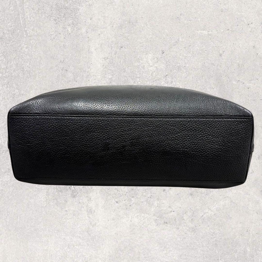 瀧治郎HushTug ハッシュタグ レザートートバッグ 黒 A4 本革