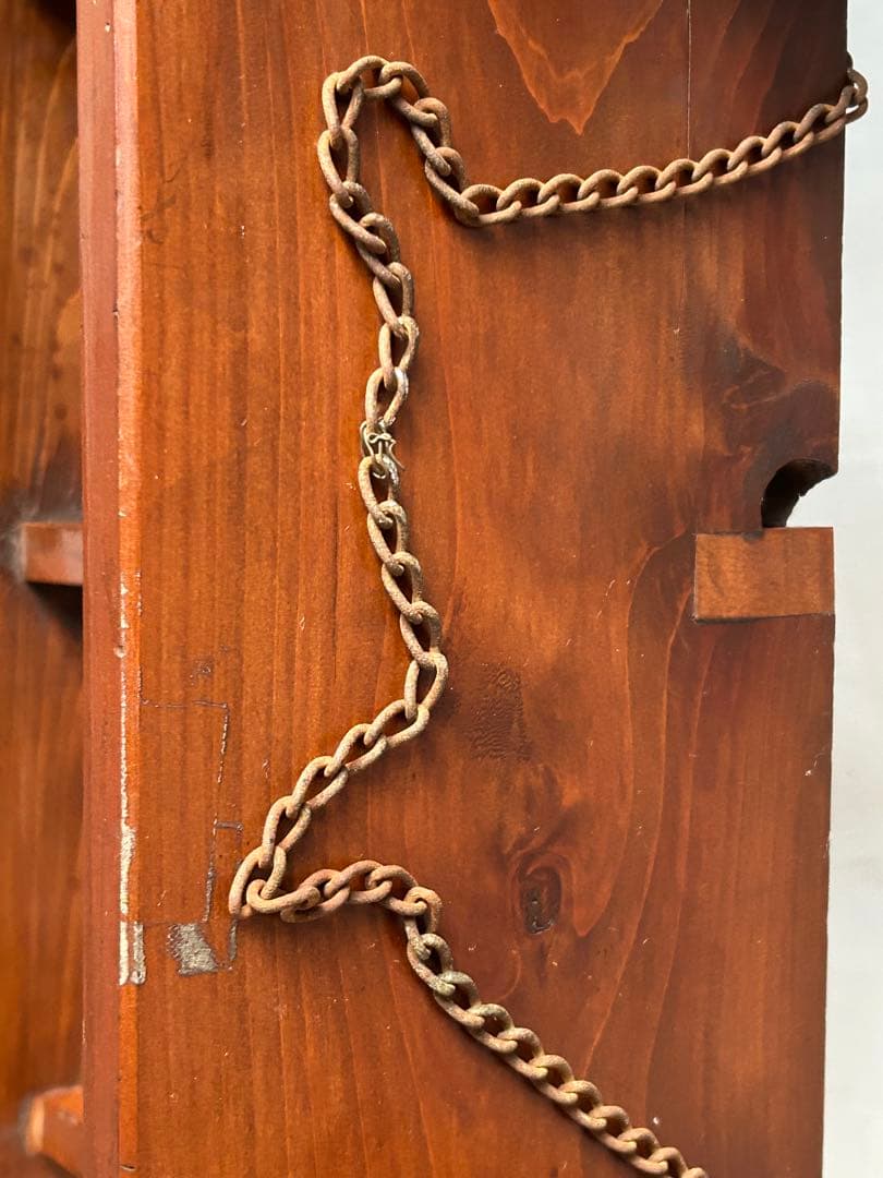 ヴィンテージ　木製飾り棚　ウォールシェルフ　壁掛け　アンティーク　古道具　レトロ