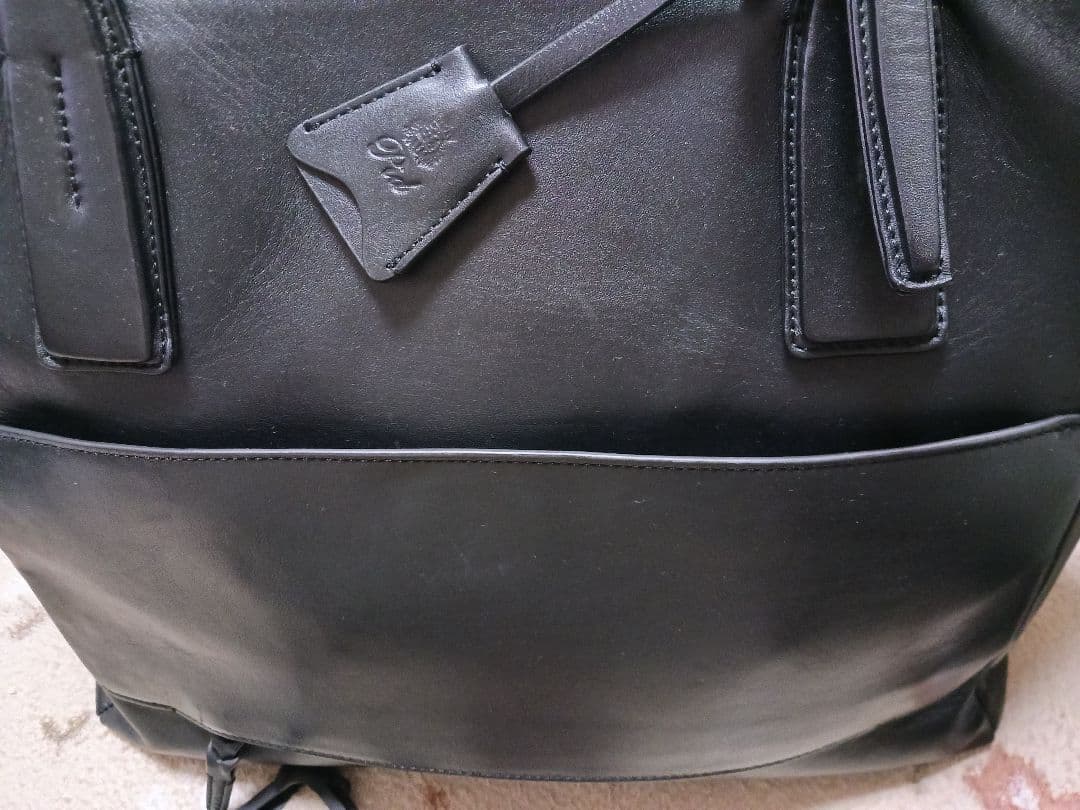 pid撥水ブラックレザートートバッグ 大容量雑誌掲載商品タイムセール22時まで