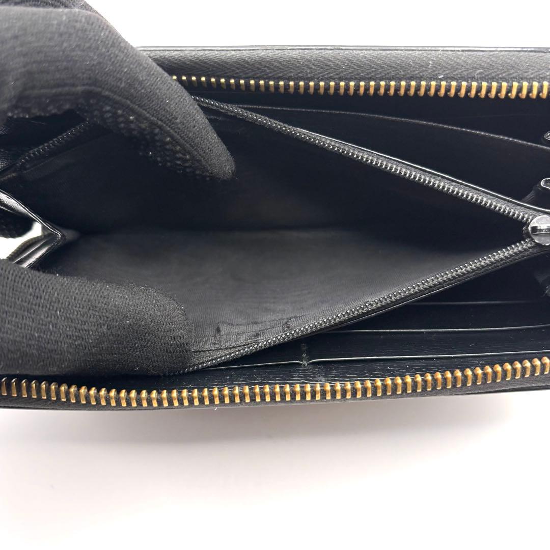 グッチ キングスネーク 長財布 レザー ラウンドファスナー